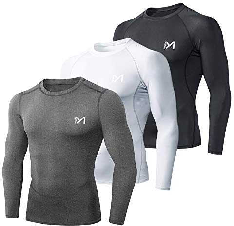 MEETYOO Herren U6t Shirt, Schwarz+grau+weiß, XL EU