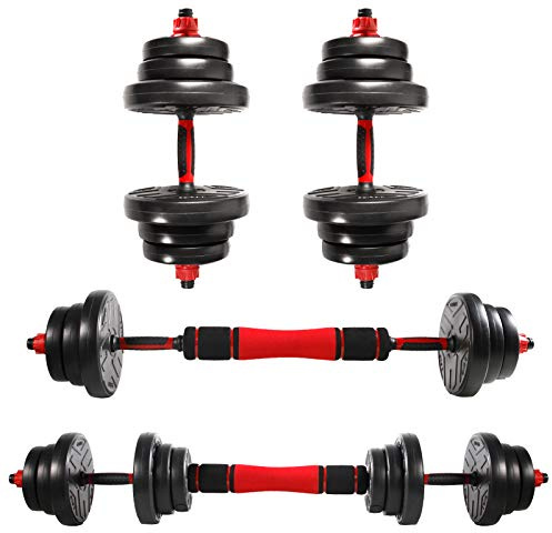 CCLIFE Hanteln Set 2er Kurzhanteln Langhanteln verstellbar Hantelset 20kg professionell Dumbbell mit Verbindungsstahlrohr Gewichten