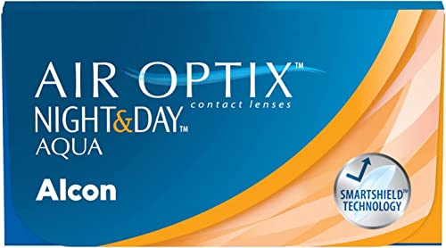 Air Optix Night & Day Aqua Monatslinsen | 6 Stk | BC 8.6 mm | -2.00 dpt | Weiche Kontaktlinsen für verlängertes Tragen nonstop bis zu 30 Tage, mit BC 8.6 mm und DIA 13.8 mm