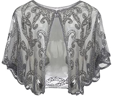 BABEYOND 1920er Jahre Retro Schal Umschlagtücher für Abendkleider Stola für Hochzeit Party Gatsby Kostüm Accessoires