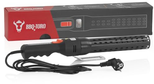 BBQ-Toro Elektrischer Grillanzünder IGGI Schwarz/Schwarz | 2000 W, 650 °C | Elektro Kohleanzünder für BBQ Holzkohle | Elektro Grillanzünder | Grillkohlezünder, Grill Anzündhilfe elektrisch
