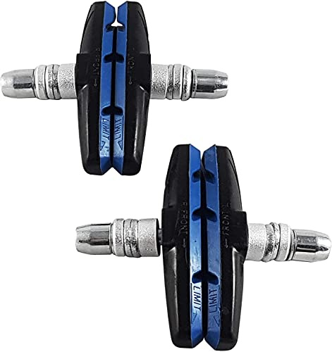 CZ Store®- Fahrrad-V-Brake-Set -| 4 STÜCK Kompletter Satz Bremsbeläge für Fahrradbremse - Bremsbelag mit Unterlegscheiben & Muttern - Blau