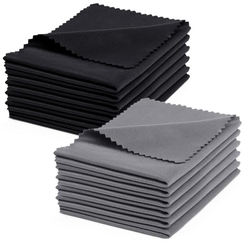 ACWOO 12 Brillentücher 15x18cm– Mikrofaser Reinigungstuch, Brillenputztücher Extra Weich & Saugstark