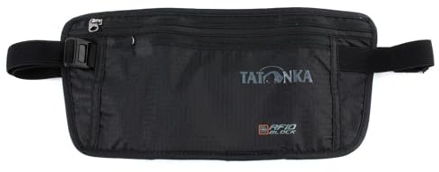 Tatonka Skin Moneybelt Int. RFID B - Flache Bauchtasche mit TÜV-zertifiziertem RFID-Blocker und Zwei Reißverschluss-Fächern - Hüfttasche für Frauen und Männer