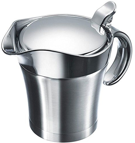 Westmark Thermo-Sauciere mit Klappdeckel, Füllvolumen: 0,5l, Rostfreier Edelstahl/Kunststoff, Silber, 62242260