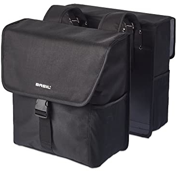 Basil Go Doppelpacktasche für Fahrrad, Schwarz, Einheitsgröße