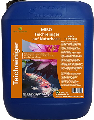 MIBO Teichreiniger auf Naturbasis 5000ml Teichsauger Teichschlammentferner Teichklärer