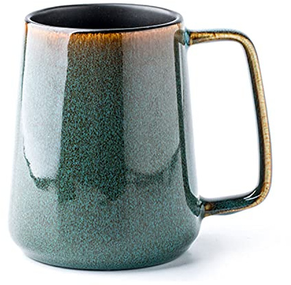 Große Keramik Kaffeetassen, 24 Unzen / 700ml Extra Große Tassen, Für Cappuccino, Latte, Heiße Kakao Oder Heißes Tee-kollesidei Geschenk (24 oz Dark Green)