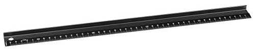 Dahle 10684 Schneidelineal, schwarz | Länge: 45 cm, hergestellt aus Aluminium, hohe Griffleiste, rutschsicher