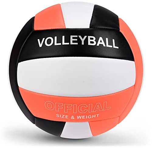 Dakapal Offizieller Volleyball in Größe 5 für den Innen- und Außenbereich, weicher Sandvolleyball für Anfänger, Teenager und Erwachsene (ohne Pumpe).