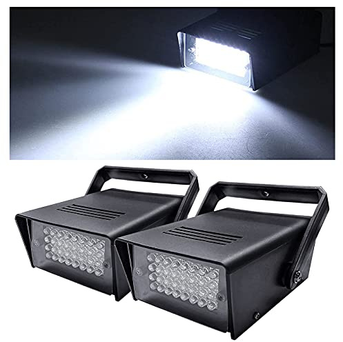 jindaaudio LED Stroboskop Licht, Disco Strobe Stroboskop Blitzer Strobo Licht Disco Blitzlicht Stroboskope für Lichttechnik Weihnachtsbeleuchtung (2er Pack)
