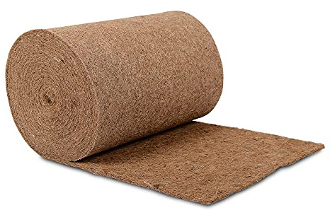 Natursache Kokosmatte Meterware 0,25 x 5 m, mit Latex beschichtet | Natürlicher Winterschutz für Pflanzen aus Kokosfaser