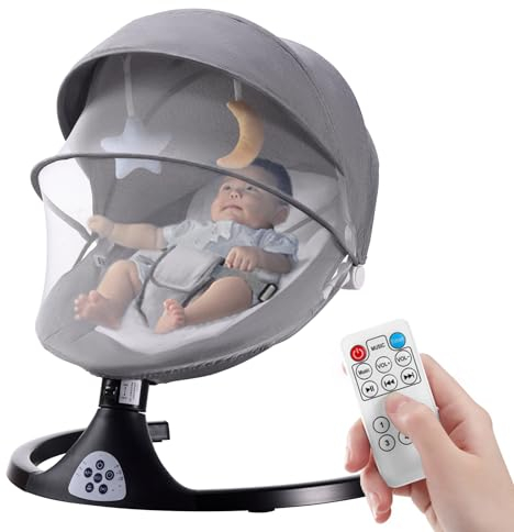 Babywippe,babyschaukel mit Kippfunktion,klappbar,wippe Baby mit Bluetooth-Funktion