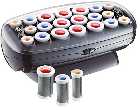 Babyliss Pro BAB3021E Keramik Heizwickler mit Samt beschichtet, 20 Stück Silber, 12 rulos profesionales