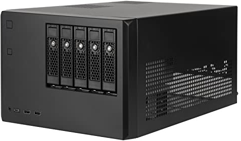 Silverstone Technology CS351, Hot-Swapping-fähiges SAS-12G-/SATA-6G-NAS-Gehäuse mit 5 Einschüben und hoher Leistung, SST-CS351, Schwarz