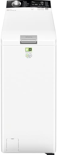 AEG Waschmaschine Toplader, 40 cm, 7 kg, Serie 8000 PowerCare - Faserschonend Sauber in nur 59Min. bei 30 °C, Dampf-Programm – Weniger Bügeln, Mengenautomatik, Nachlegefunktion, 1300 U/min, LTR8A80370