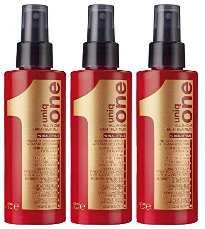 Revlon Professional UniQ One Haarmaske, Repariert Trockenes und Geschädigtes Haar, 3 x 150 ml