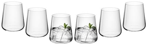 Gerlach 1760 Gläser Set 6 Stück 430 ml Trinkgläser Wassergläser Cocktailgläser Saftgläser Glas Dessert Spülmaschinenfest Modern