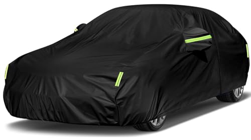 Sailnovo Autoabdeckung Wasserdicht, für jedes Wetter 7 Schichten Strapazierfähig, Vollständige Außenabdeckung für VW Golf/GTI/Rabbit, Mini Clubman, Toyota Matrix, Honda Fit(450 * 182 * 120cm)