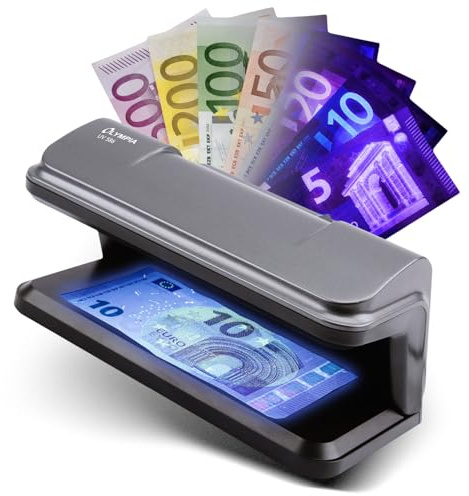 Olympia Geldscheinprüfgerät UV 586 | Geldprüfgerät für Scheine | Falschgeld Prüfer mit UV-Lampe 9W | Prüfung von Geldscheinen & Banknoten | Banknotenprüfer | Geldscheinprüfer | ohne Software-Update