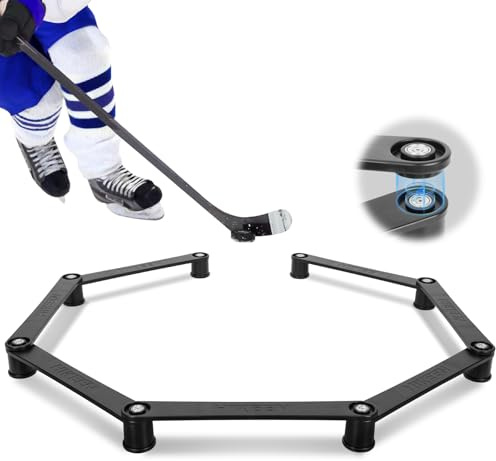 Hockey-Trainingsgerät mit magnetischem größenverstellbarer Hockeyschläger Trainer für portables Stickhandling-Training zur Verbesserung von Puckkontrolle, Reaktionszeit und Koordination (7 Abschnitte)