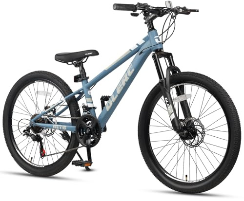Glerc Skyline 20-24 Zoll Kinder Mountainbike für Jungen & Mädchen, Kinderfahrrad für 6-18 Jahre alte Teenager, 21 Speed-Fahrrad mit vorderer Aufhängung & Scheibenbremsen, mehrere Farben