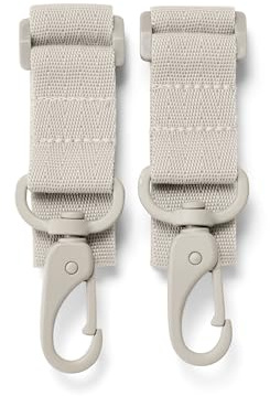 LARKSON Kinderwagen Haken Beige – Freya | Kinderwagenhaken für Wickeltaschen & Rucksäcke, Kinderwagen Haken für Taschen 2 Stück, Buggy Clips