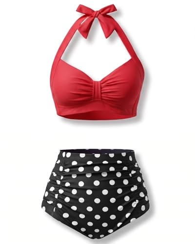 Holipick Damen Women's High Waisted Bikini Set Bikini-Set (2er Pack)