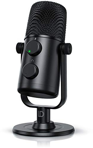 CSL-Computer USB Mikrofon PC, Podcast Kondensatormikrofon mit Standfuß | Laptop Mikro für Voice-Over, Homeoffice und Gesang, 20 Hz bis 20 kHz, 48 kHz / 16 Bit, inkl. USB-C auf USB-A Kabel 1 m