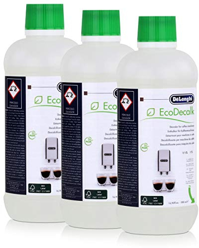 3er Pack DeLonghi Entkalker EcoDecalk für Kaffevollautomaten DLSC500 / 8004399329492 - 500ml