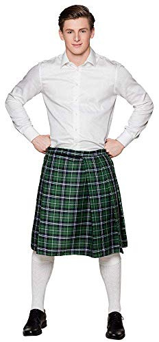 Boland - Schottenrock Mr Tartan, knielanger Kilt, Einheitsgröße, Wickelrock, Karneval, Verkleidung, Themenparty, Mottoparty