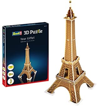 Revell 3D Puzzle Eiffelturm I 20 Teile I 2 Stunden Bauspaß für Kinder und Erwachsene I ab 10 Jahren I Den Eiffelturm selber zusammenbauen I Ideale Geschenkidee, Mittel