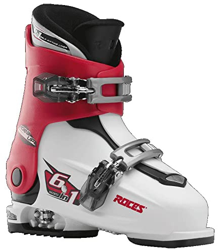 Roces Kinder Idea UP 19.0-22.0 Kinderskischuh-Verstellbar, White-Red-Black, 30-35