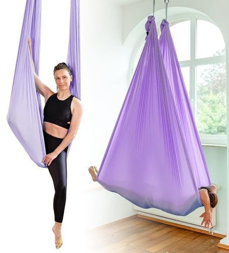 Yosana Hängematte | Komplettset inkl. Befestigung | TÜV geprüft | Nylon Tuch 5m x 2,6m