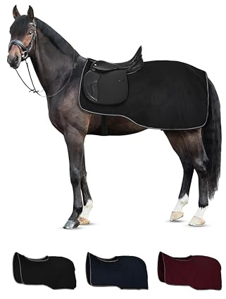 Horze Kiel Fleece Ausreitdecke, Schwarz, 145