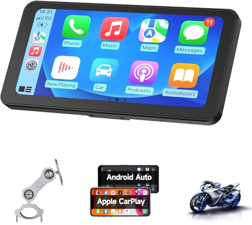Spedal CL871 6.25 Motorrad CarPlay & Android Auto Bildschirm, Ganzkörper Wasserdicht, GPS Navigation für Motorrad, Bluetooth, Siri/G00gle Assistent (CL871)