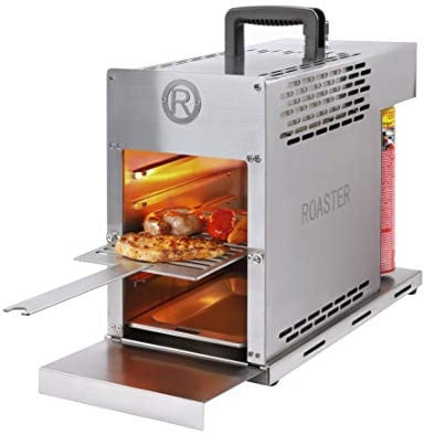 ROTHENBERGER Industrial THERMO ROASTER TO GO Gasgrill *zur Verwendung mit Schraubgaskartusche* | Oberhitzegasgrill | Hochtemperaturgrill | Hochleistungs-Steakgrill mit Grillrost und Fettauffangschale