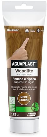Aguaplast Woodlite Farbige Holzspachtelmasse. Fibrato, dehnungsbeständig bis zu 20%. Ideal für Löcher und Risse in einer Hand ohne Schrumpfung