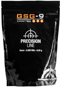 GSG 6mm BBS Kugeln 5000 Stück 0,20g Softairkugeln Airsoft Munition Softairmunition Softair Kugeln