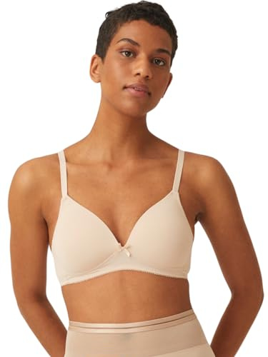 Naturana® Soft-BH ohne Bügel mit Schale [Cup A-D] Optimaler Sitz & maximaler Halt Dank Schnittführung & Breiten Trägern I T-Shirt BH I BH Damen ohne Bügel