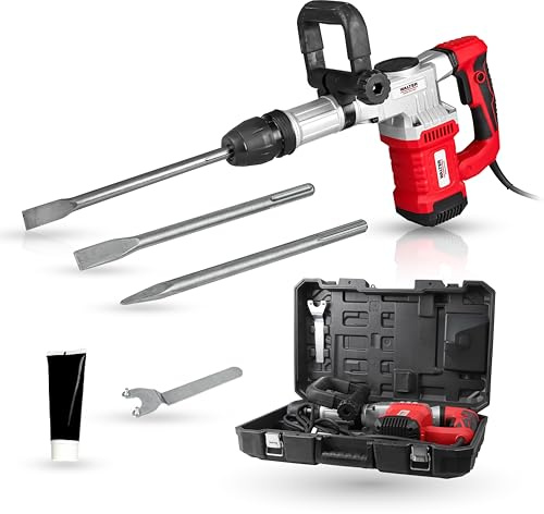 WALTER SDS Max - Stemm- und Abbruchhammer 1300 W, Meißeln, leistungsstark, 3800 Schläge pro Minute, 230 V / 50 Hz, ideal für anspruchsvolle Aufgaben in schwer zugänglichen Bereichen, Stemmen