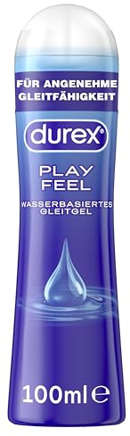 Durex Play Feel Gleitgel – Wasserbasiertes Gleitmittel für angenehme Gleitfähigkeit, sanft & pH-freundlich – 100 ml (1 x 100 ml)