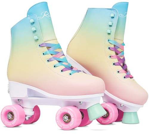 RAVEN Rollschuhe Roller Skates für Kinder Erwachsene Mädchen Damen verstellbar (Lexie, 35-38 (22,5-24cm))