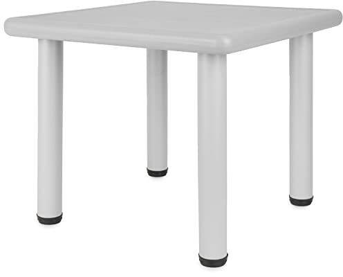 Bieco Kindertisch | Tisch für Kinder 1-8 Jahre | Kinder Tisch ca. 62x 62x 52 cm | Spieltisch höhenverstellbar | Maltisch, Kinderzimmer klein Schreibtisch | Eisgrau