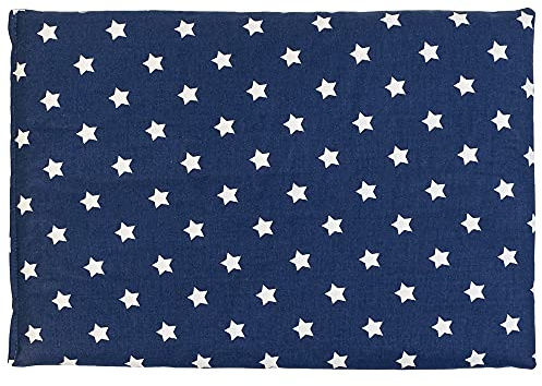 GIRAFFENLAND Bio-Dinkelkissen 30 x 20 cm, Sterne-blau - Als Wärmekissen & Kältekissen - Bio-Dinkel Körnerkissen für Mikrowelle und Backofen - 30x20cm