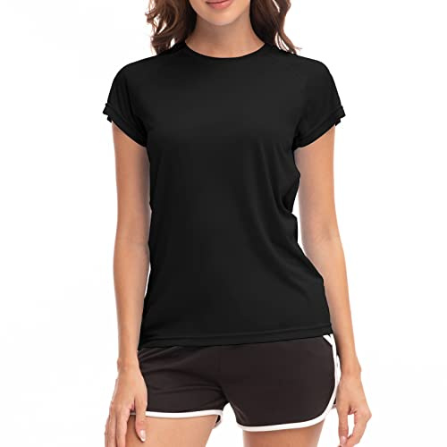MEETWEE kurz & Lang Damen Surf Shirt Rash Guard UV Shirts Schwimmen Tankini UPF 50+ Kurzarm Badeshirt Bademode Shirt