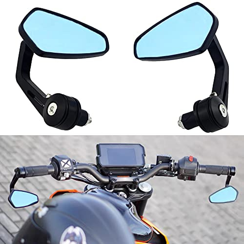 DREAMIZER 7/8 22mm Motorrad Lenkerenden Spiegel, Motorrad Seitenspiegel Ersatz für Z1000 Z750 MT03 MT09 FZ6 SV650 SV1000 CB1000R CBF125 Monster M696 821