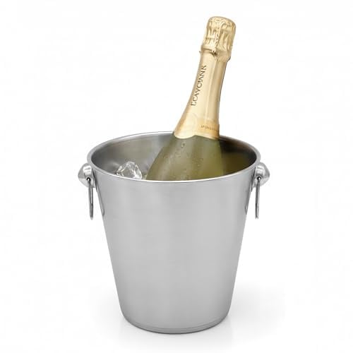 Spetebo Edelstahl Flaschenkühler 20,5 cm - Ideal zur Kühlung von Sekt oder Spirituosen