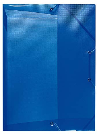 Herlitz 1948686 Heftbox A4, Rückenbreite 4 cm, PP, transluzent blau