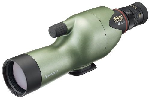Nikon Spektiv (Fieldscope) ED 50 Beobachtungs-Fernrohr grün perlglanz (ohne Okular)